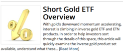short gold etf, inverse gold etf